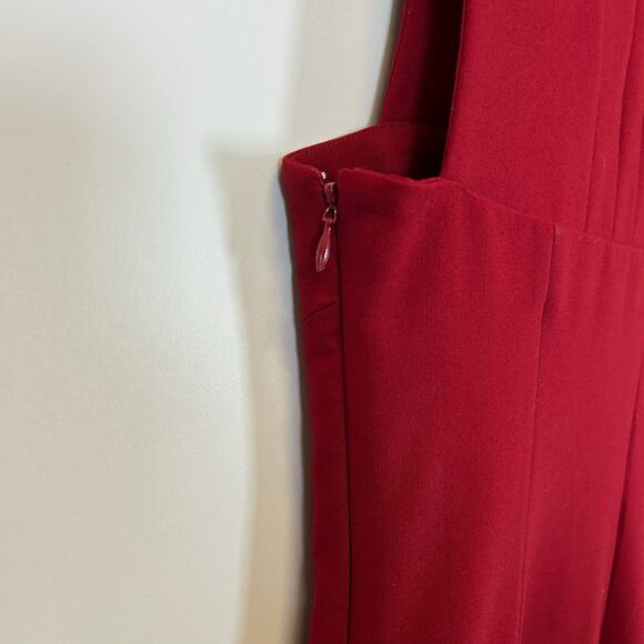 CINQ A SEPT SCORPIO CUT OUT TULIP HEM MINI DRESS CRIMSON RED Women’s Size 0 - Picture 9 of 13